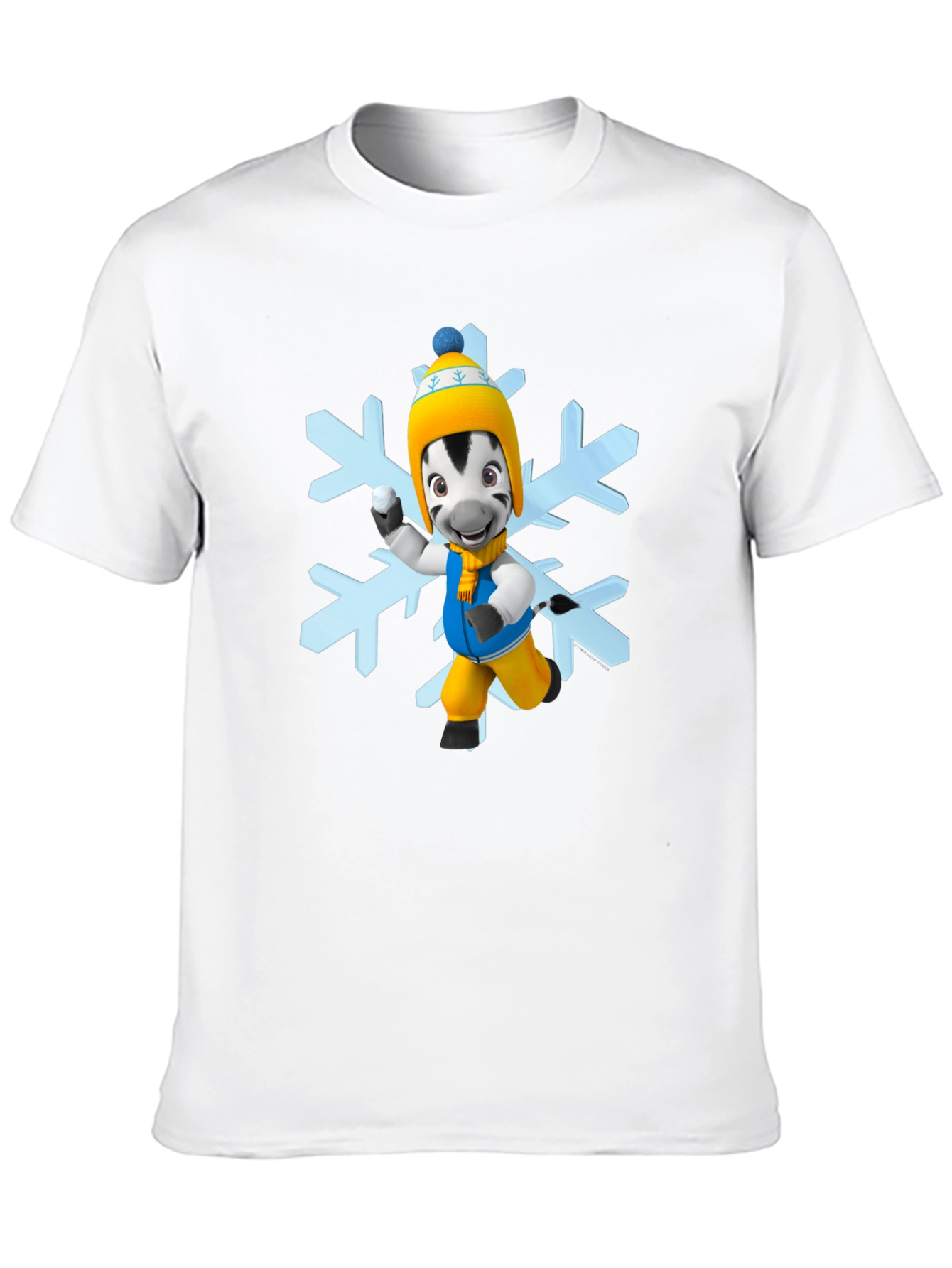 Zebra Snowflake T-Shirt - Cute Winter Apparel
