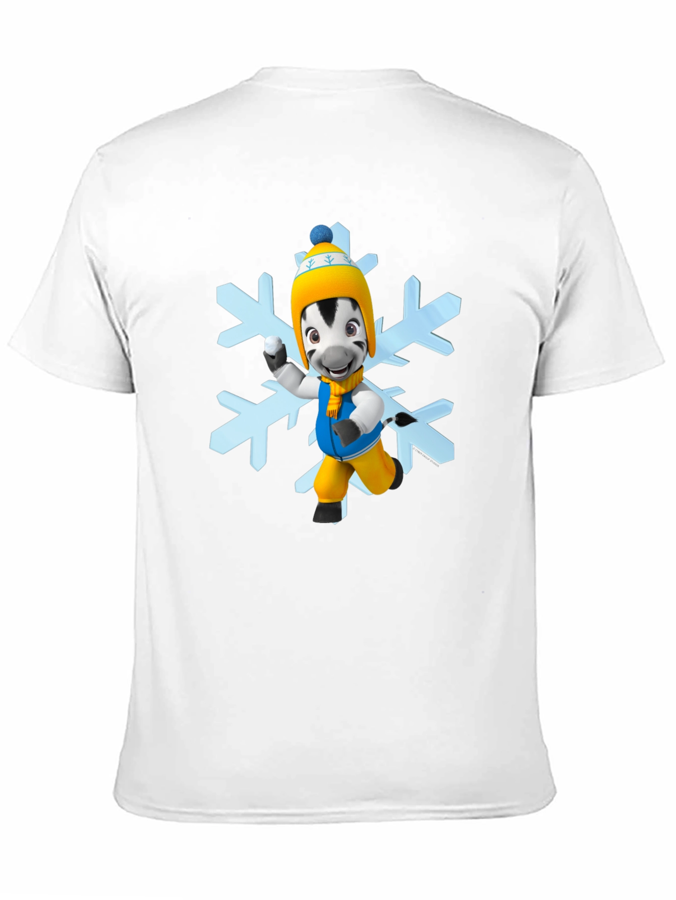 Zebra Snowflake T-Shirt - Cute Winter Apparel