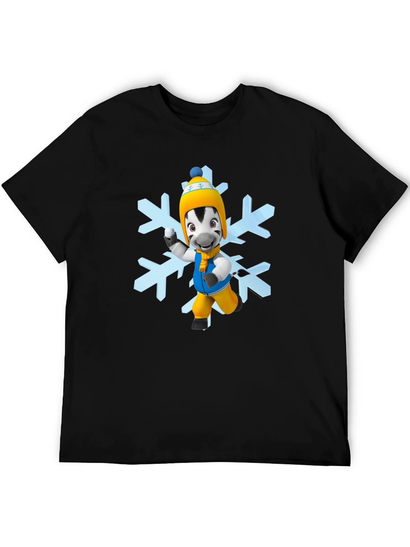 Zebra Snowflake T-Shirt - Cute Winter Apparel