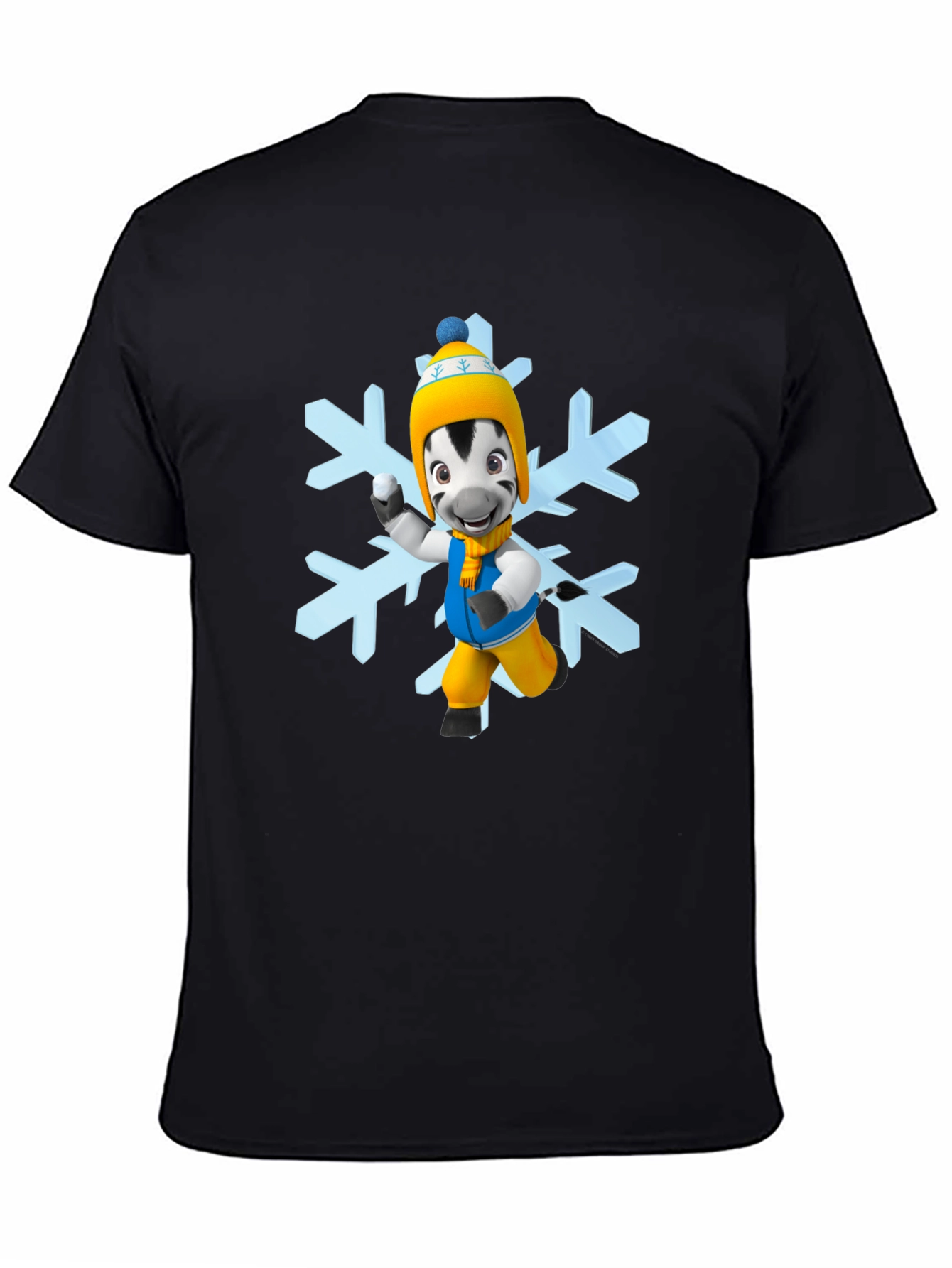 Zebra Snowflake T-Shirt - Cute Winter Apparel