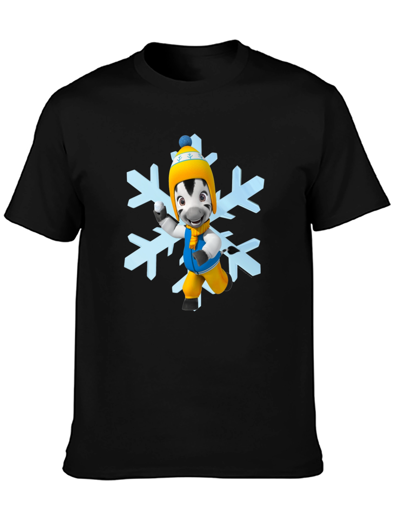 Zebra Snowflake T-Shirt - Cute Winter Apparel