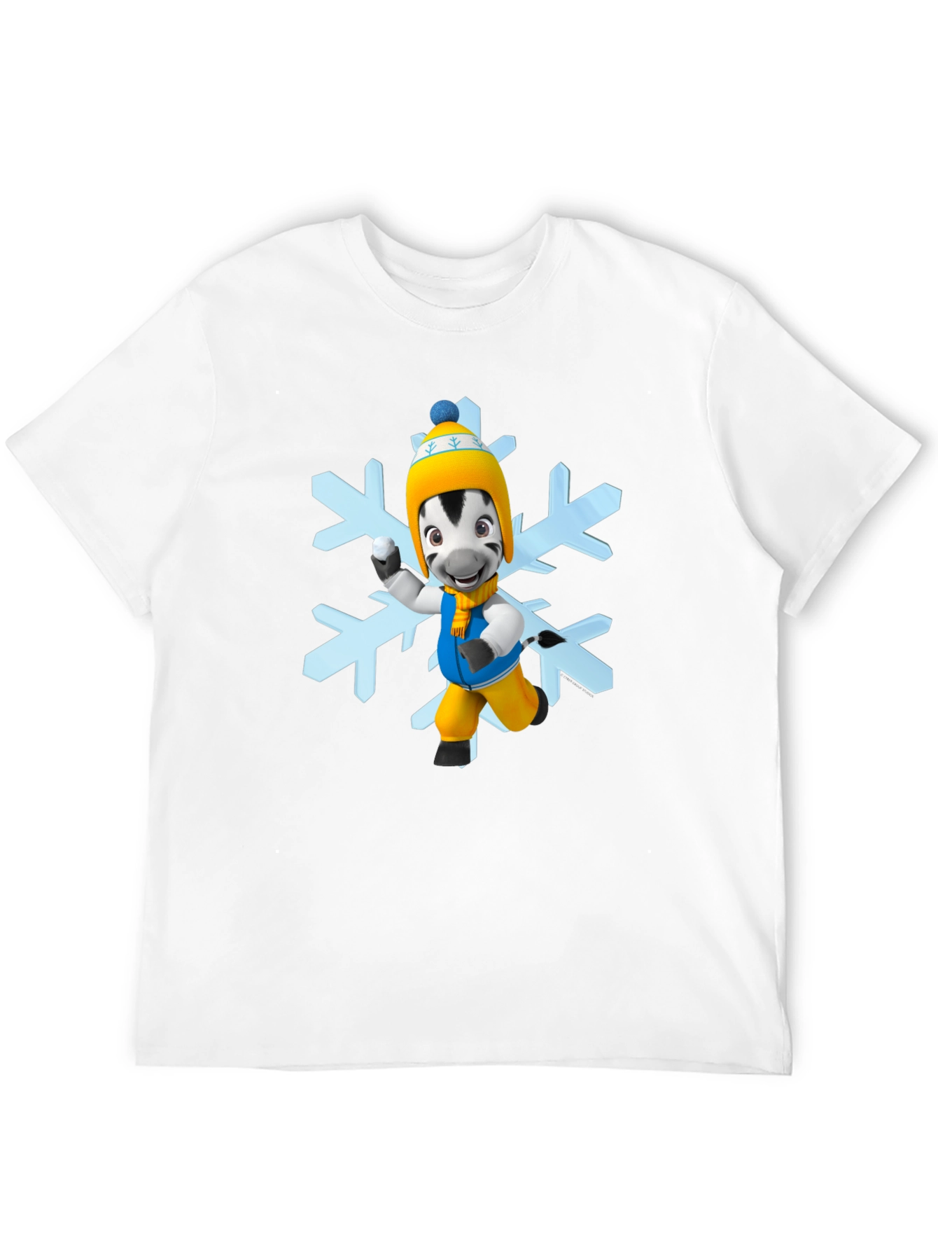 Zebra Snowflake T-Shirt - Cute Winter Apparel