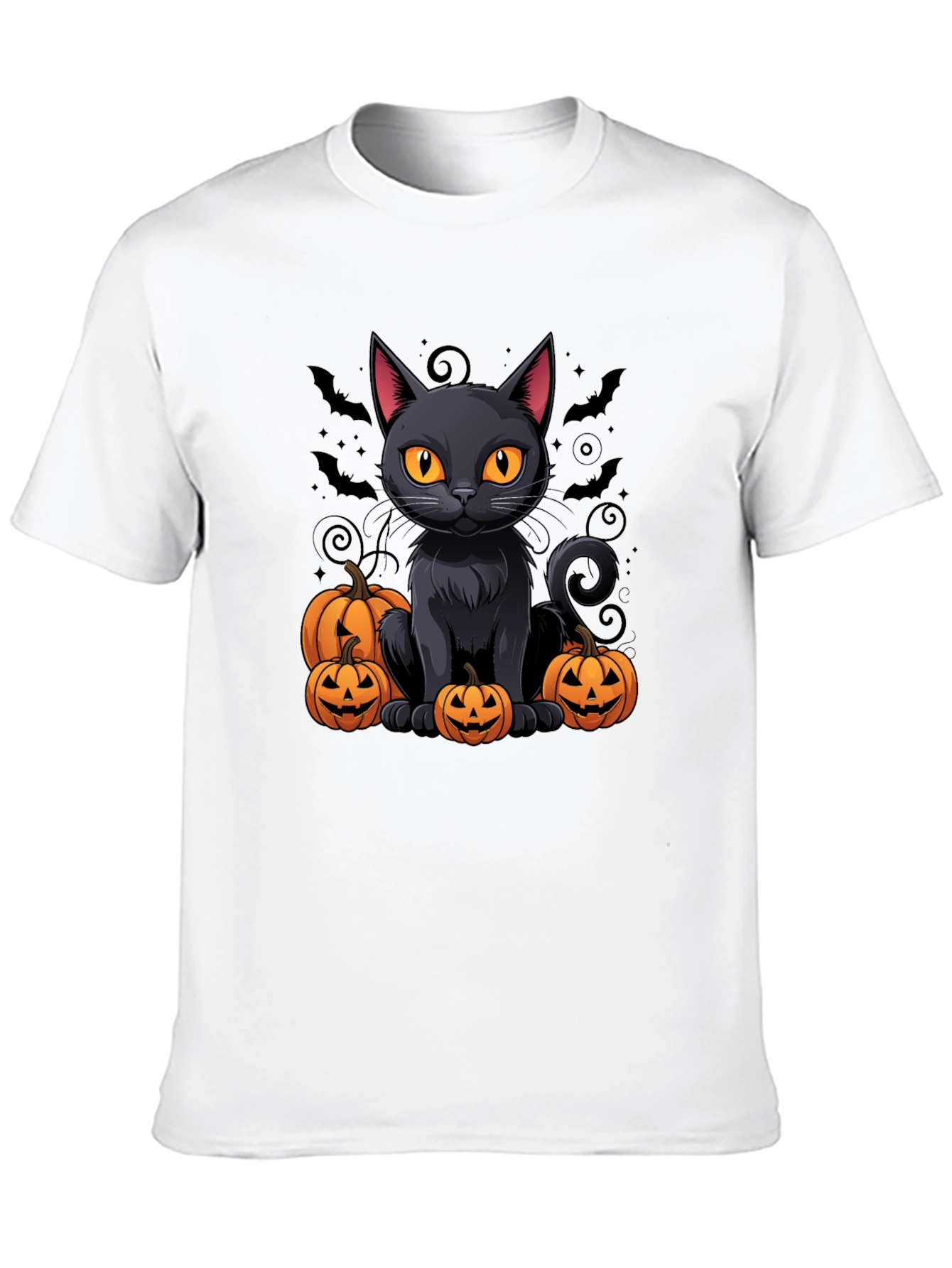 Halloween Cat & Pumpkin T-Shirt