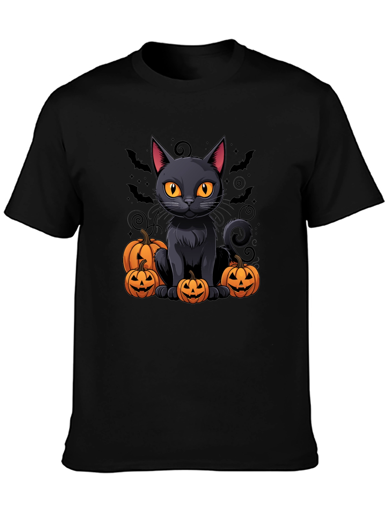 Halloween Cat & Pumpkin T-Shirt