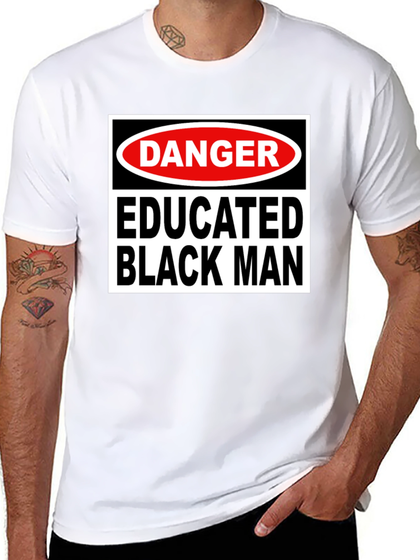 Danger Educated Black Man T-Shirt