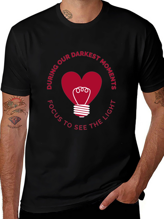 Inspirational Heart Lightbulb Graphic Tee
