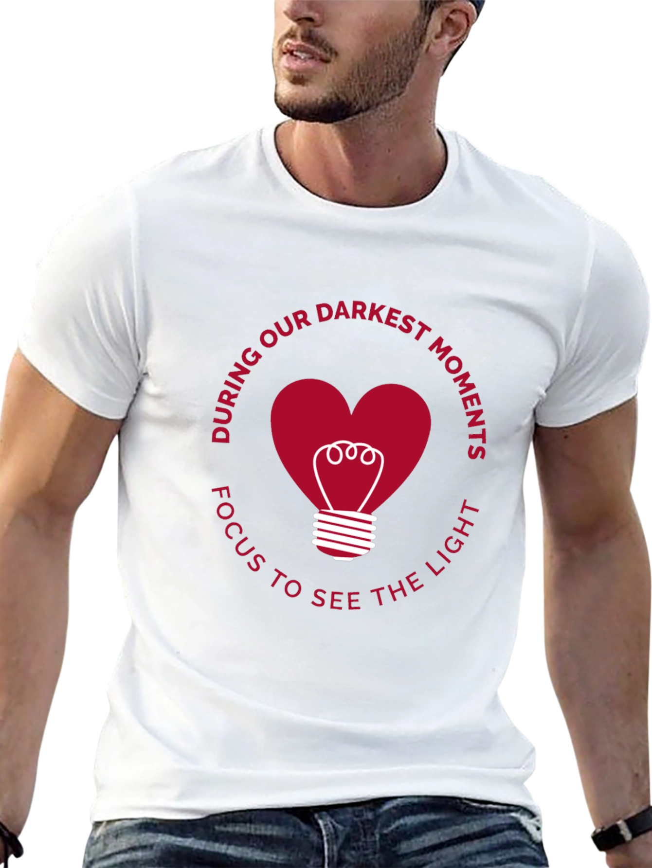 Inspirational Heart Lightbulb Graphic Tee