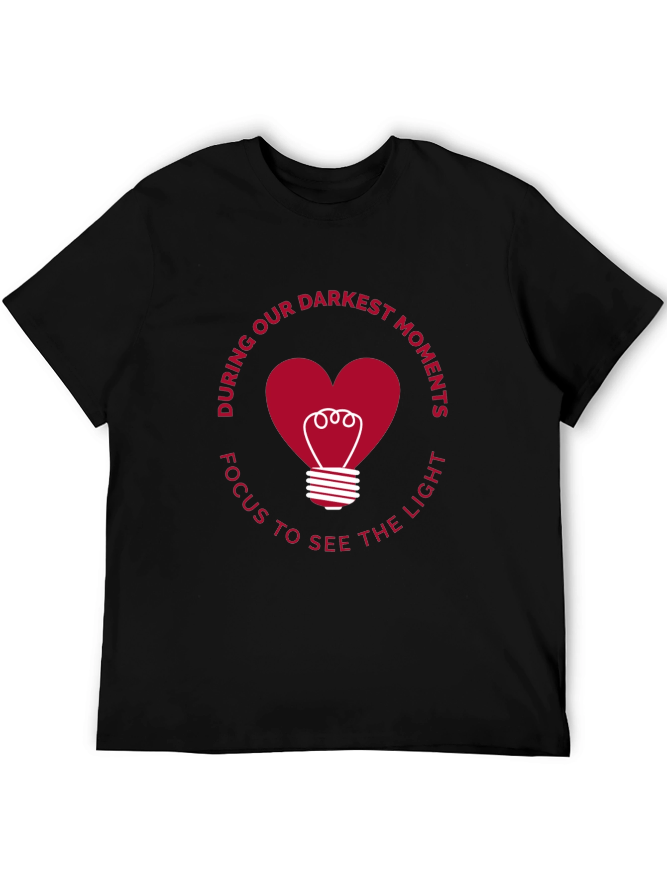 Inspirational Heart Lightbulb Graphic Tee