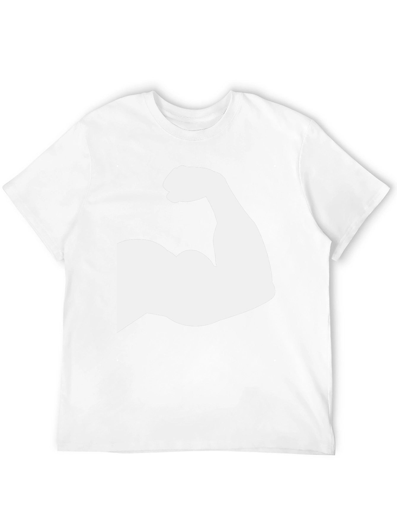 Muscle Arm Graphic Tee - Black Cotton T-Shirt