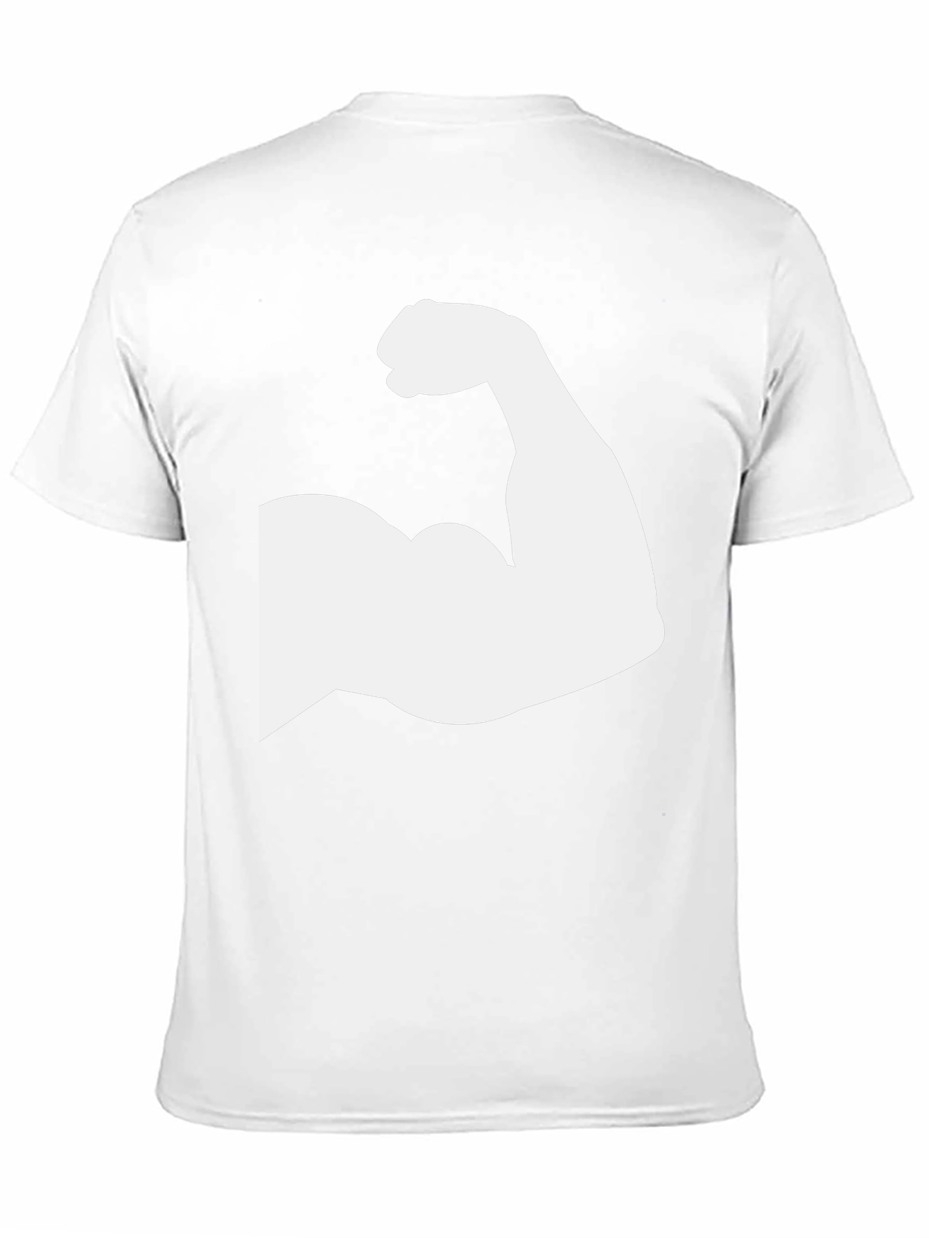 Muscle Arm Graphic Tee - Black Cotton T-Shirt