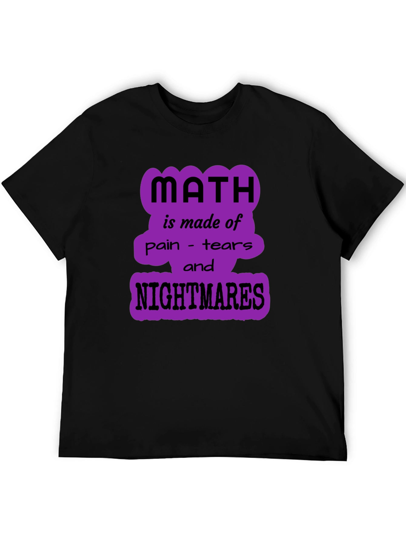 Math Nightmares Graphic Tee - Unisex Black T-Shirt