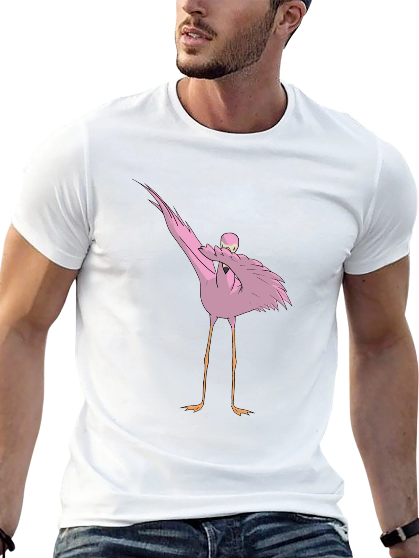 Black Flamingo Dab Graphic Tee