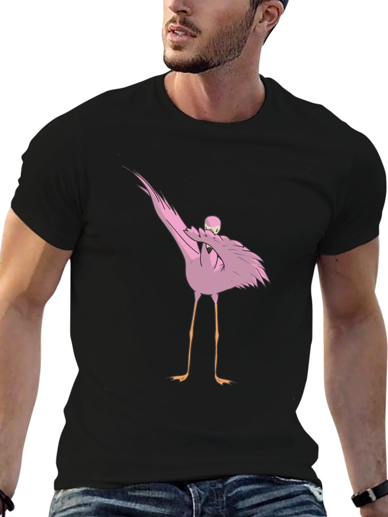 Black Flamingo Dab Graphic Tee