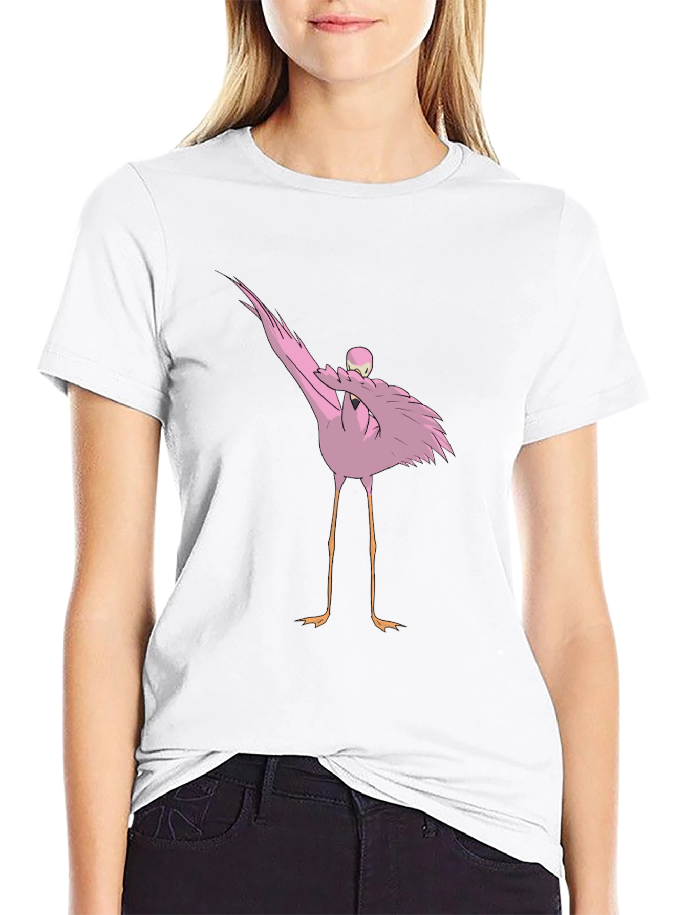 Black Flamingo Dab Graphic Tee