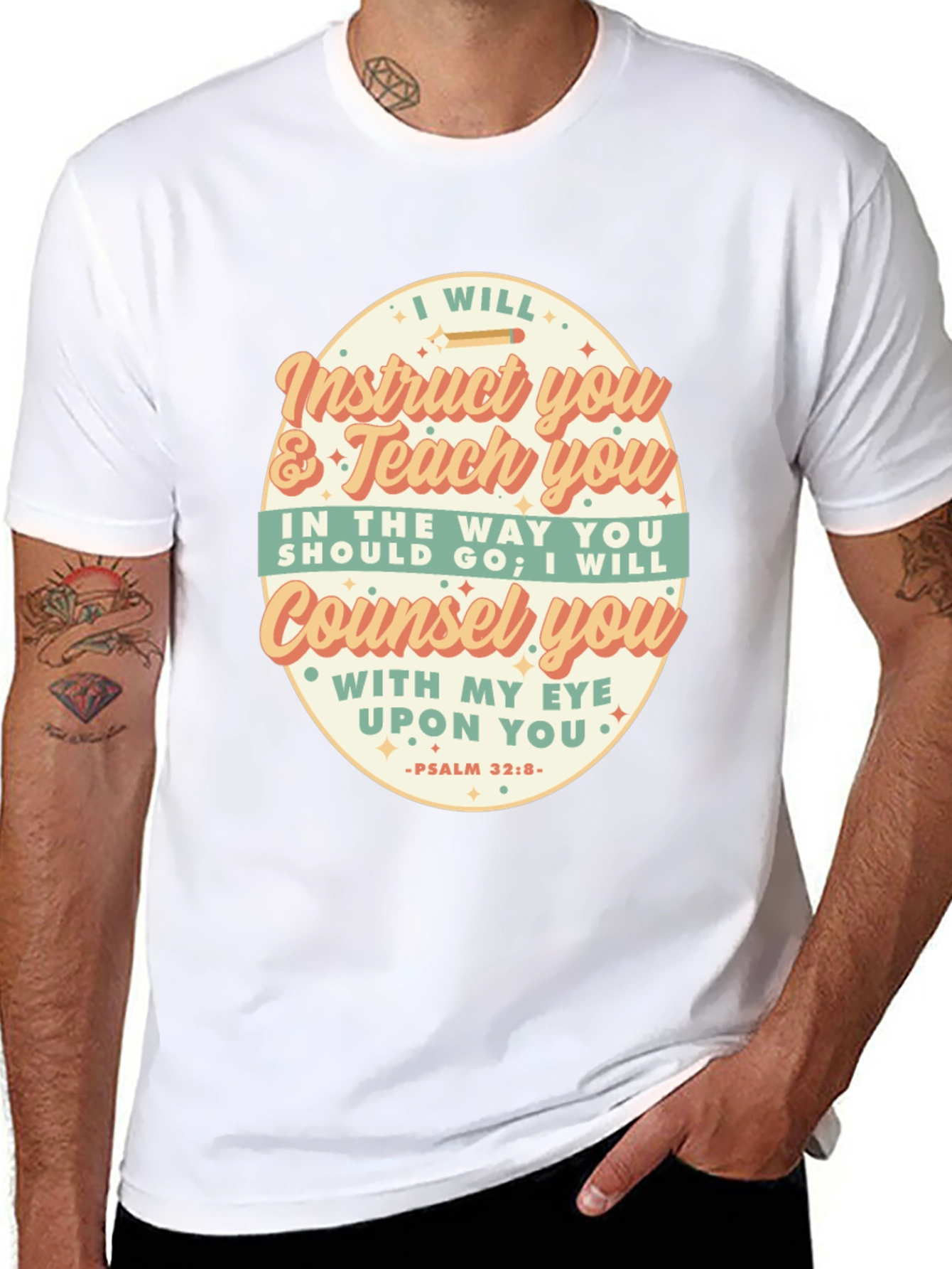 I Will Instruct You Bible Verse T-Shirt