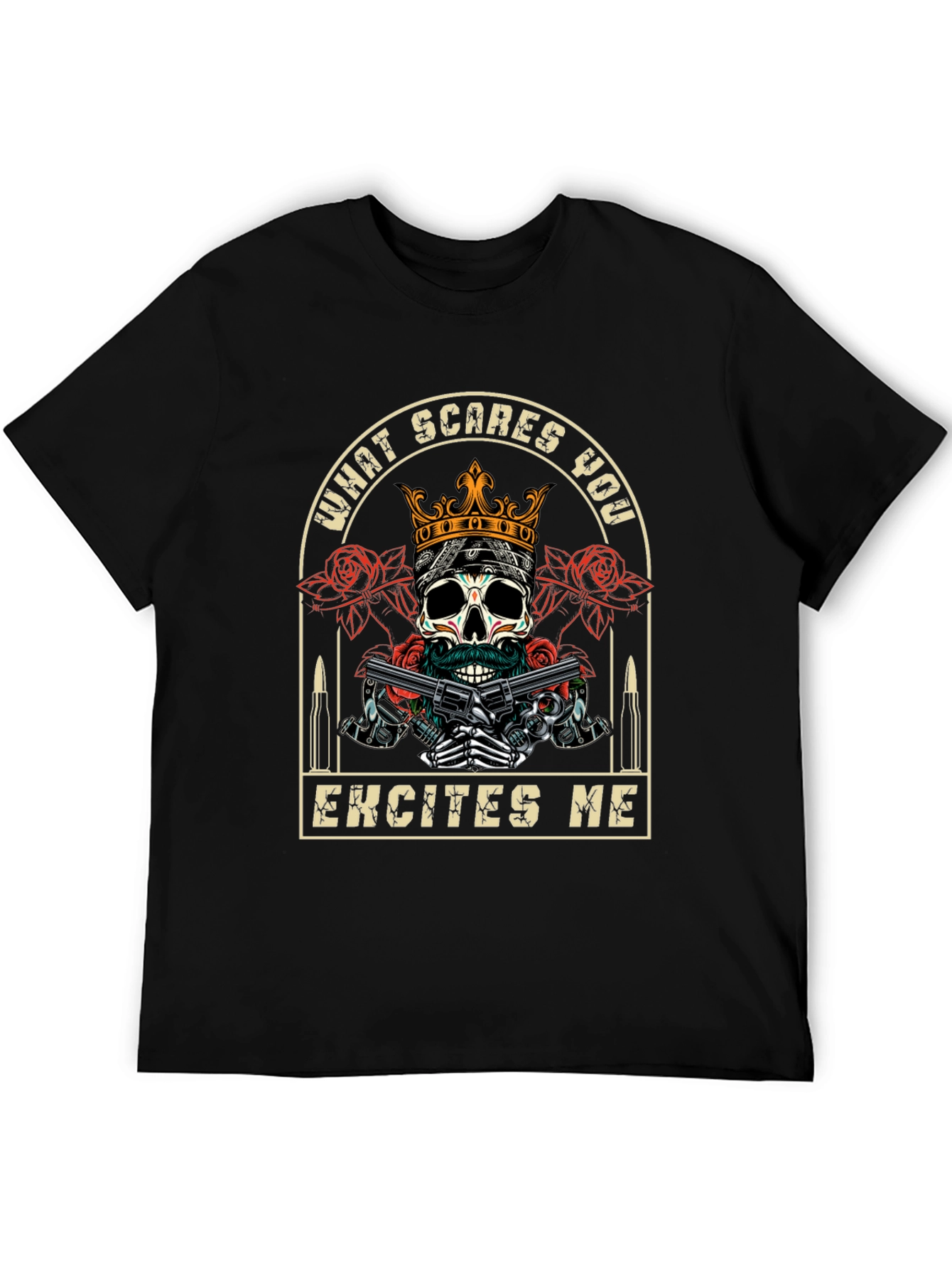 Skull & Guns Graphic T-Shirt - What Scares You