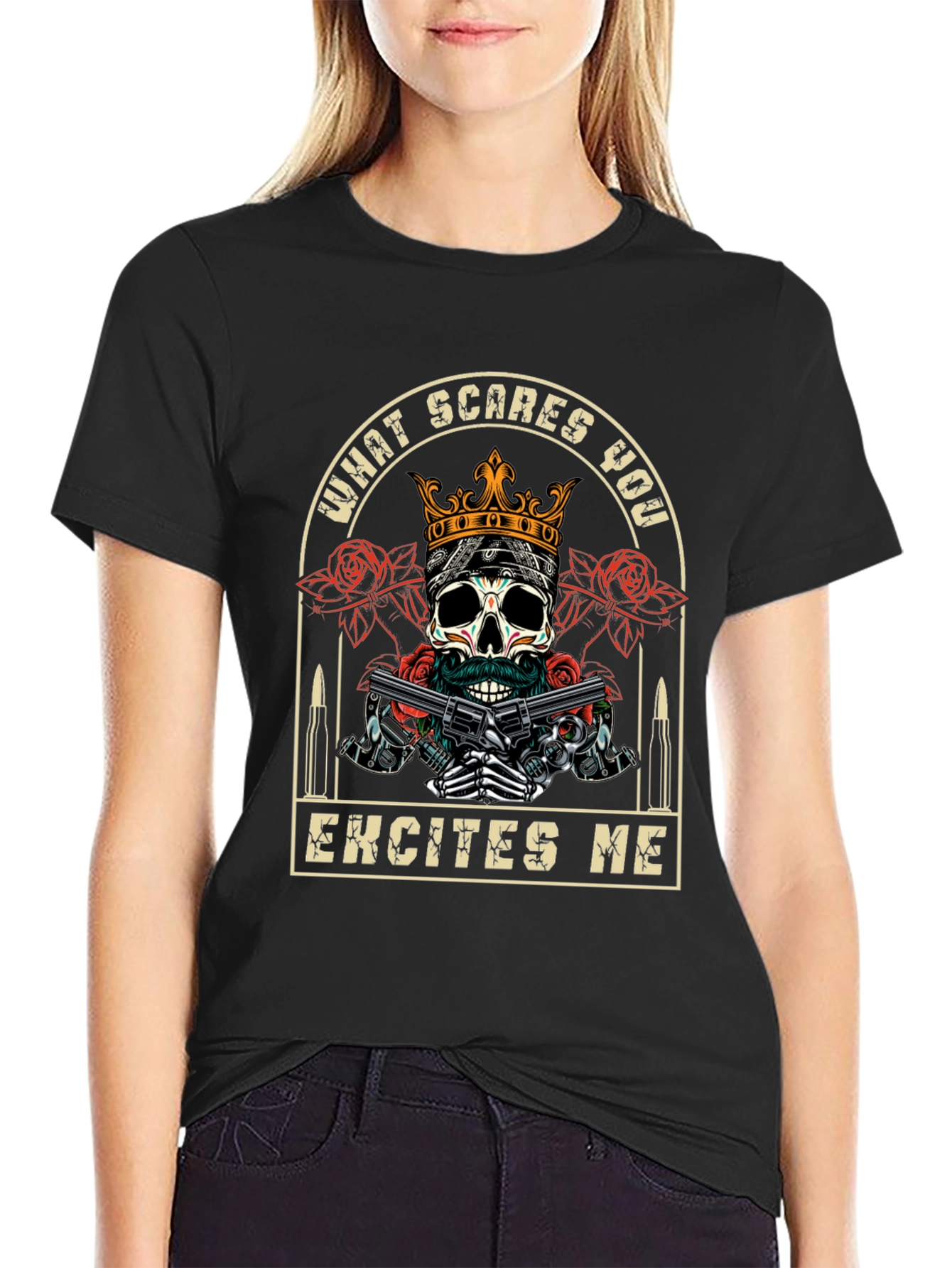 Skull & Guns Graphic T-Shirt - What Scares You