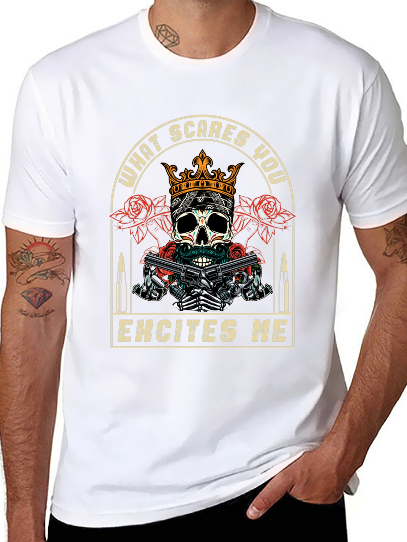 Skull & Guns Graphic T-Shirt - What Scares You