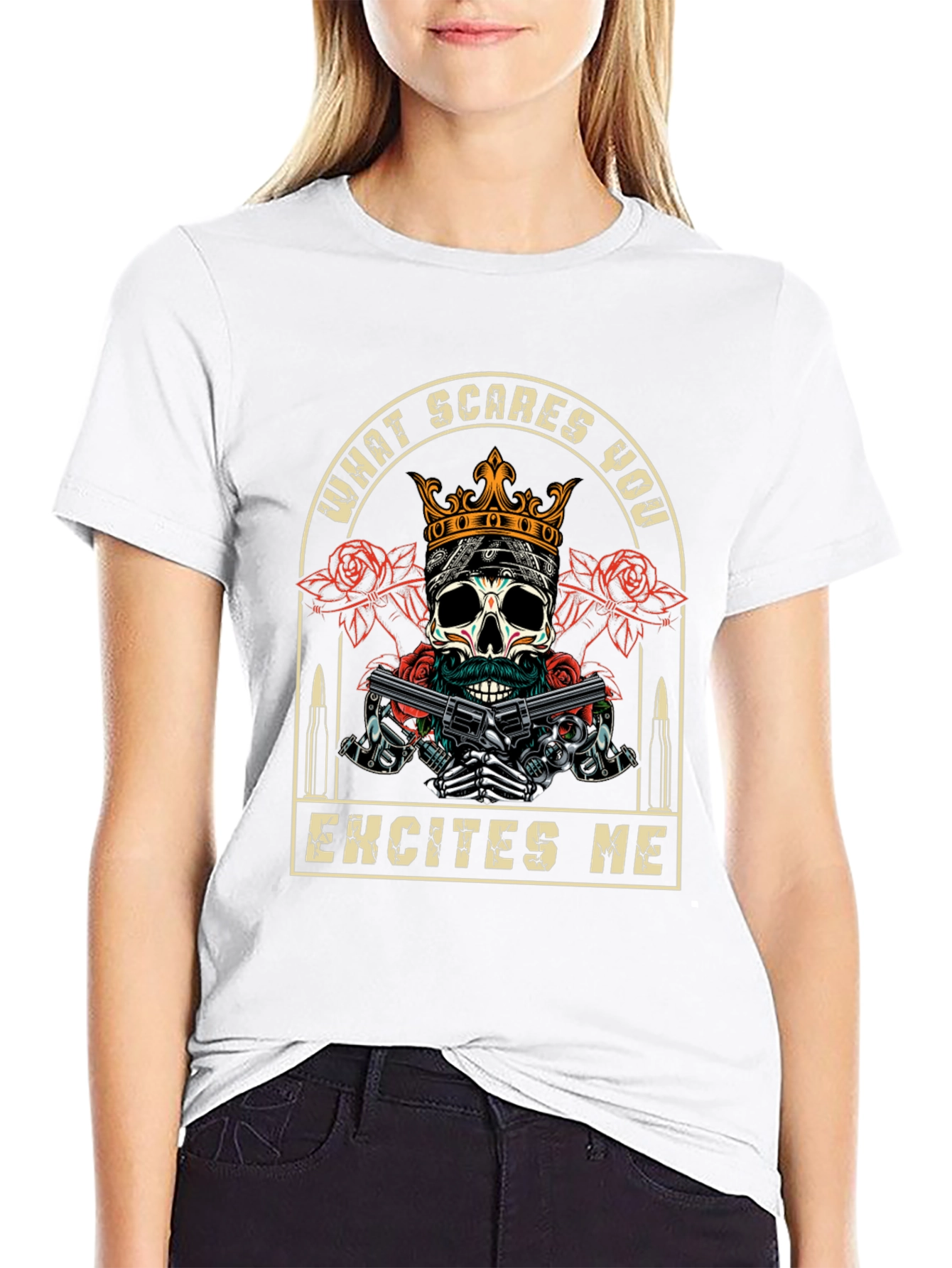 Skull & Guns Graphic T-Shirt - What Scares You