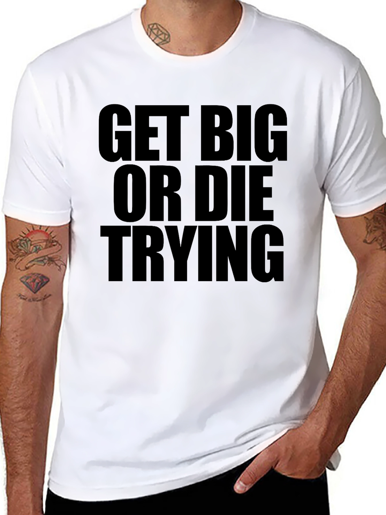 Get Big or Die Trying Black T-Shirt