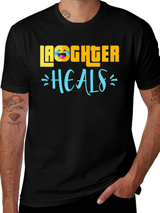 Laughter Heals Graphic T-Shirt - Black