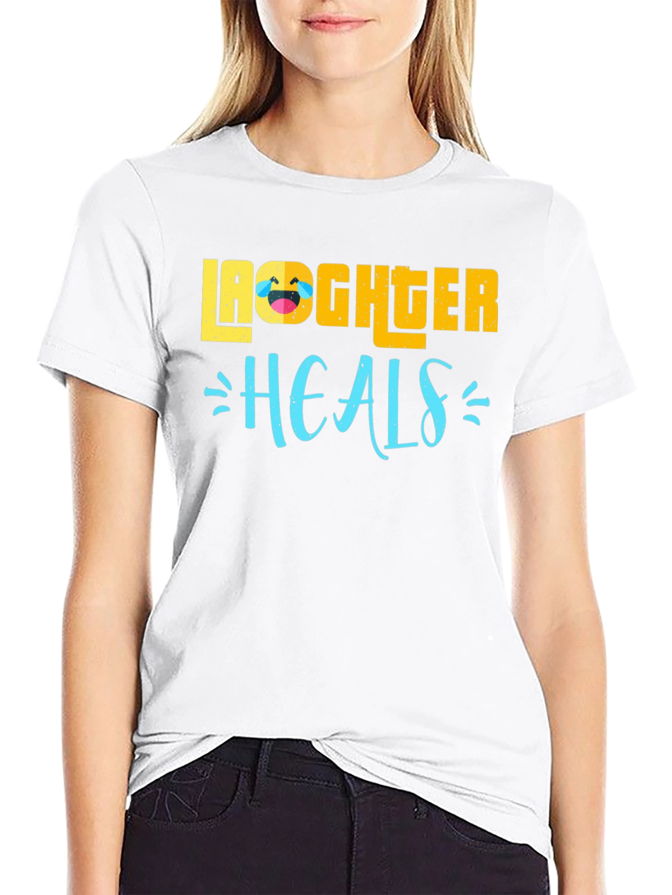 Laughter Heals Graphic T-Shirt - Black