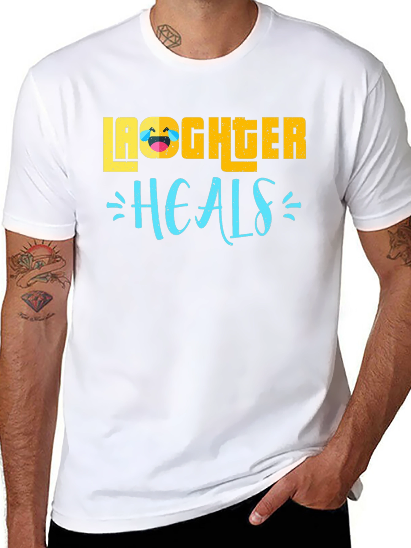 Laughter Heals Graphic T-Shirt - Black