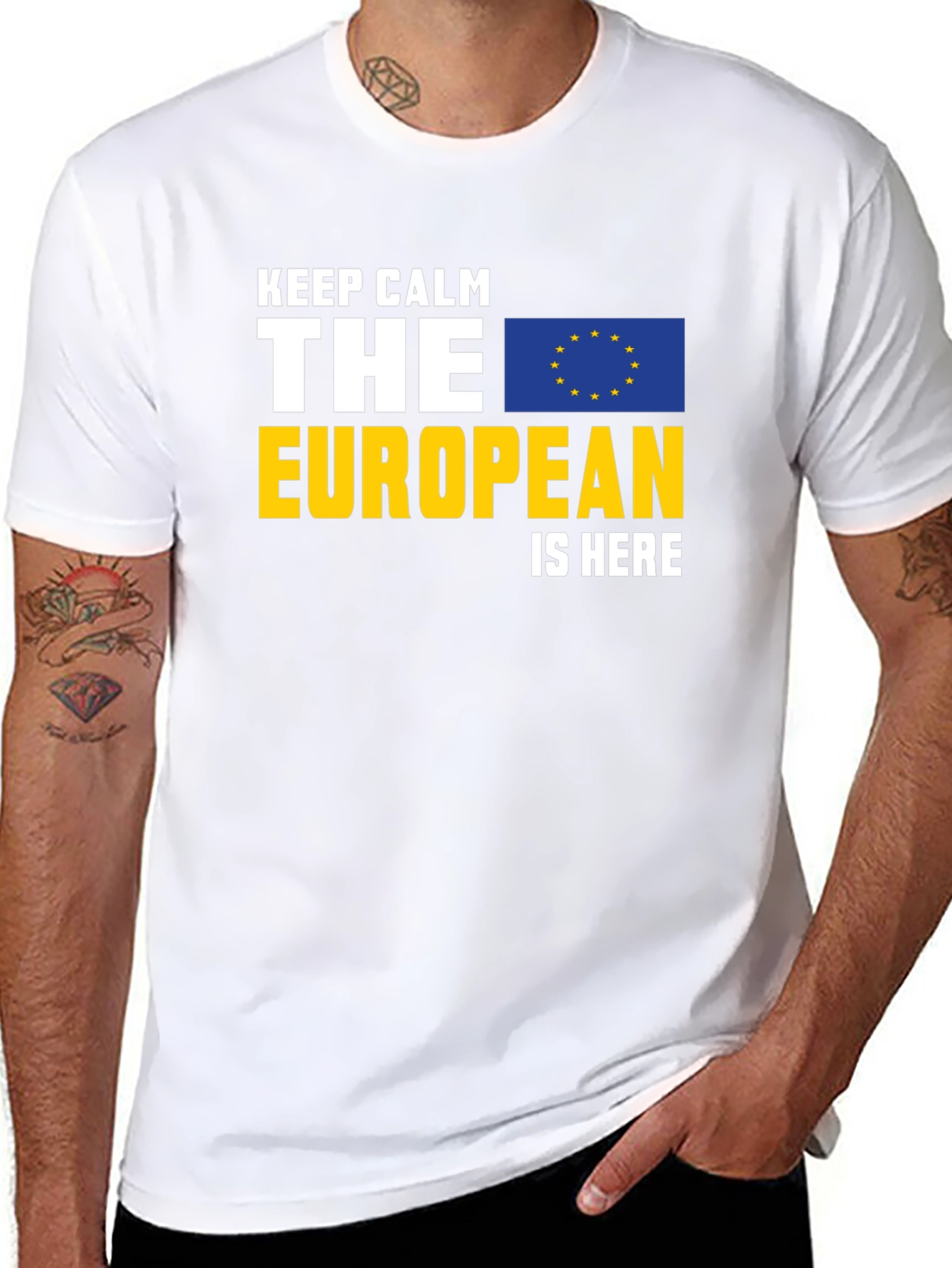 Keep Calm The European Is Here Graphic Tee