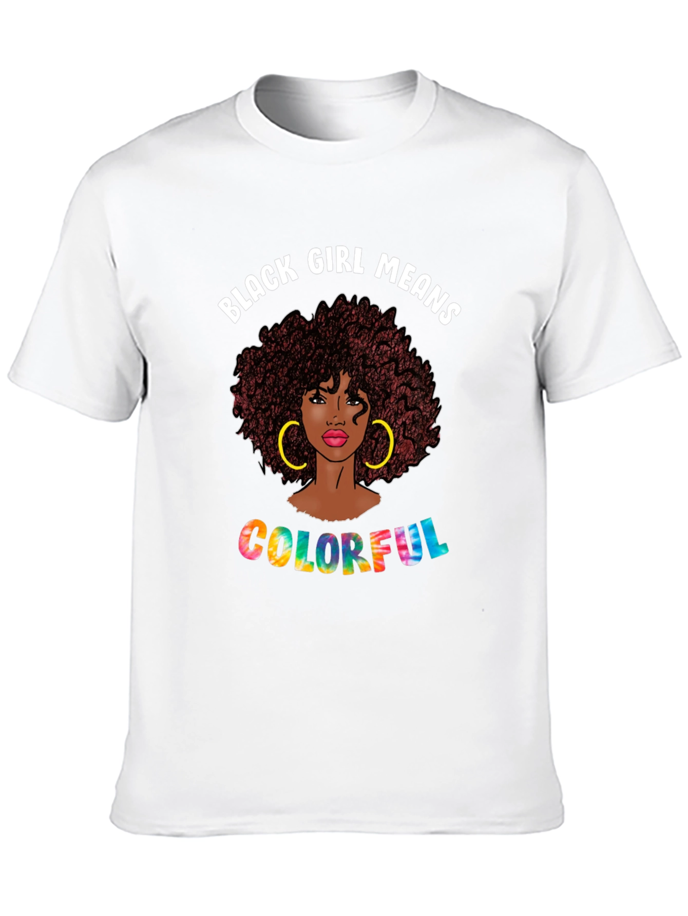 Black Girl Colorful T-Shirt