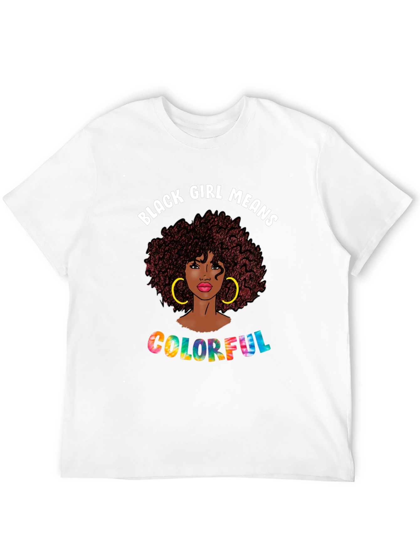 Black Girl Colorful T-Shirt