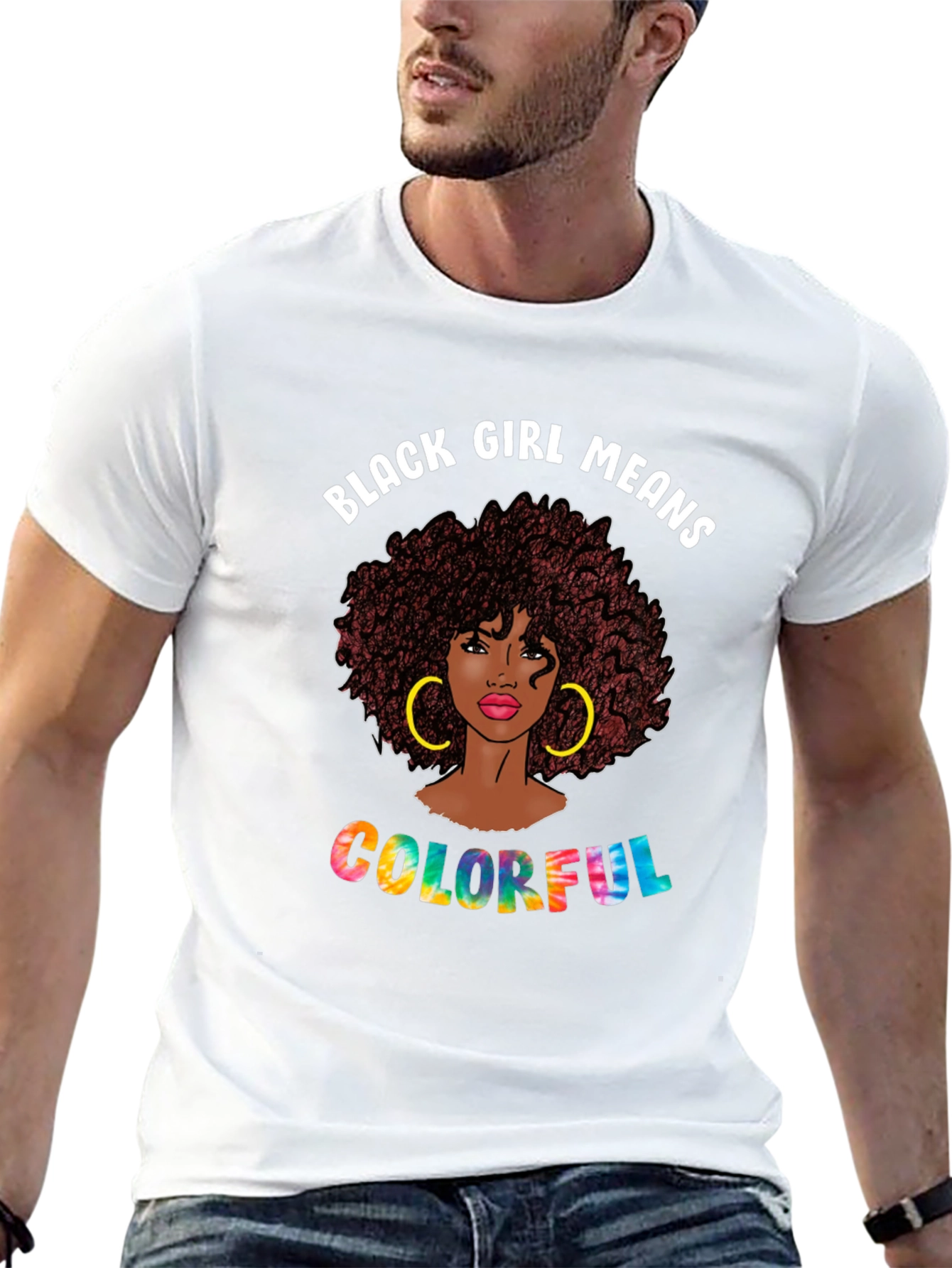 Black Girl Colorful T-Shirt