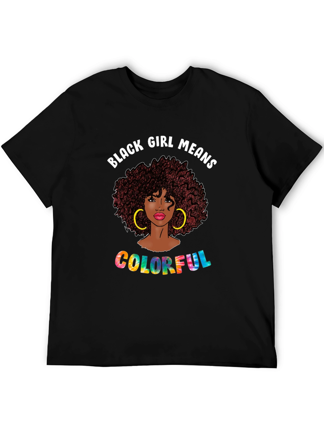 Black Girl Colorful T-Shirt
