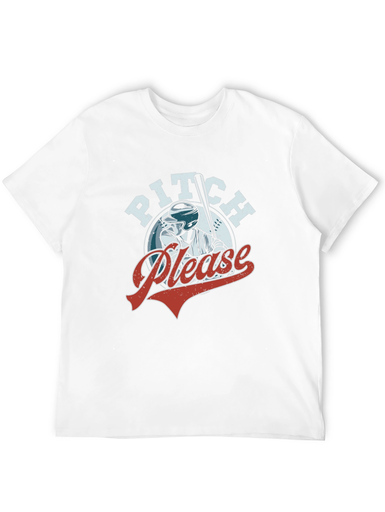 Pitch Please Baseball Graphic T-Shirt - Black