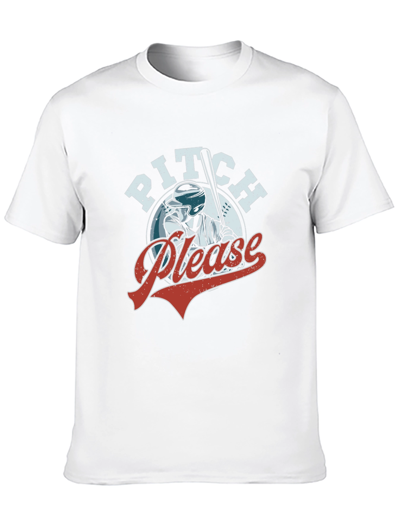 Pitch Please Baseball Graphic T-Shirt - Black