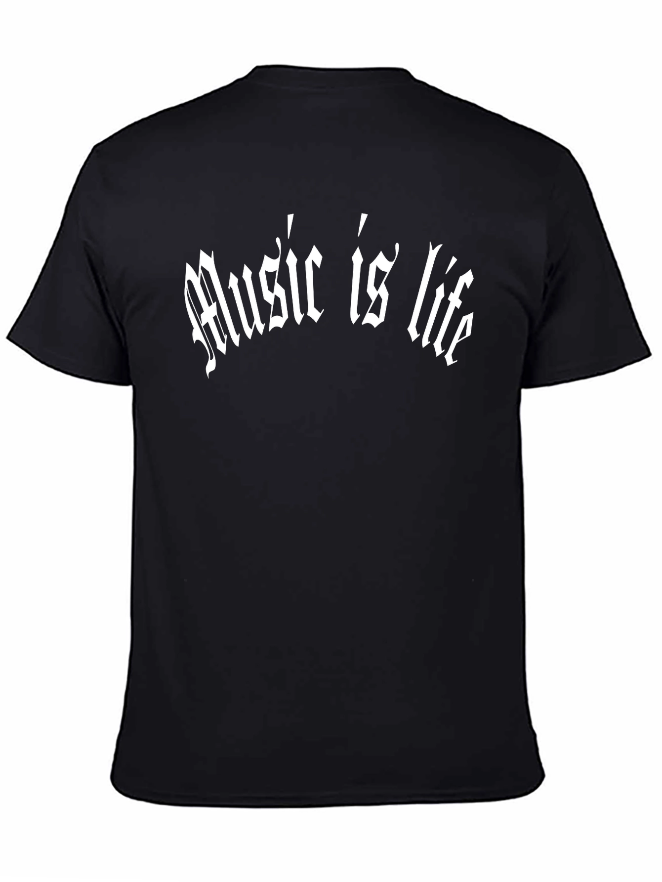 Music Is Life Black Graphic Tee