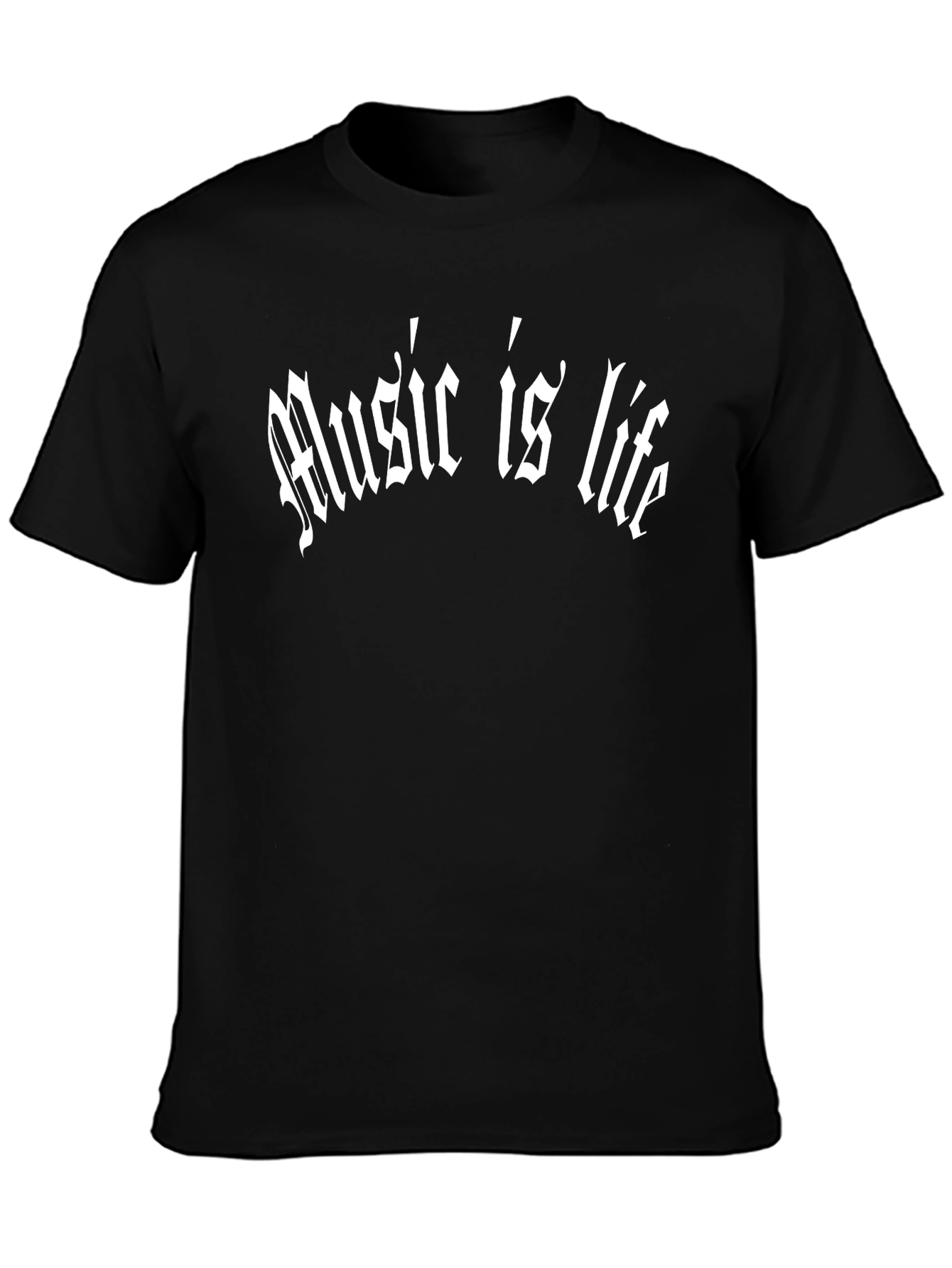 Music Is Life Black Graphic Tee