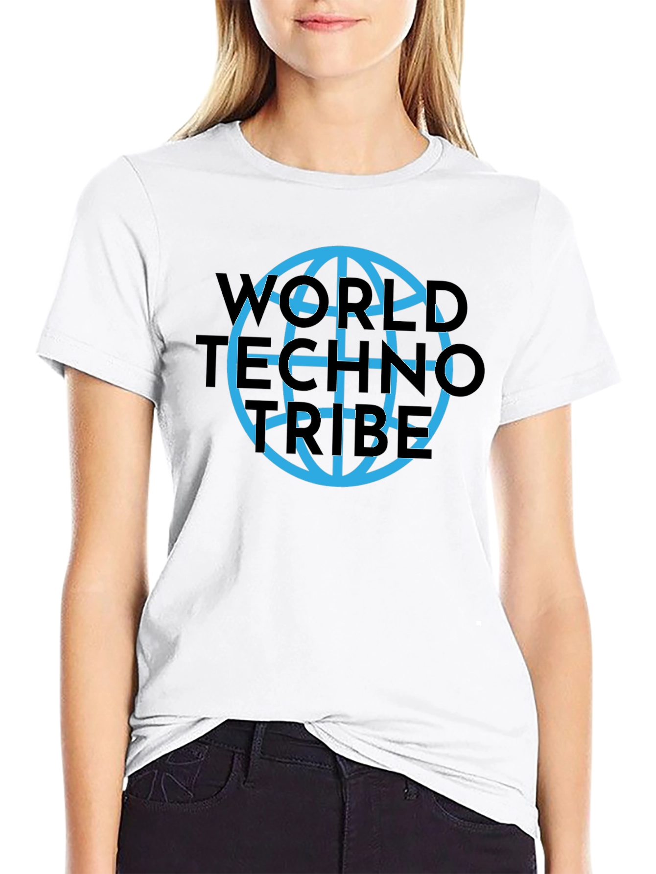World Techno Tribe Black Graphic T-Shirt