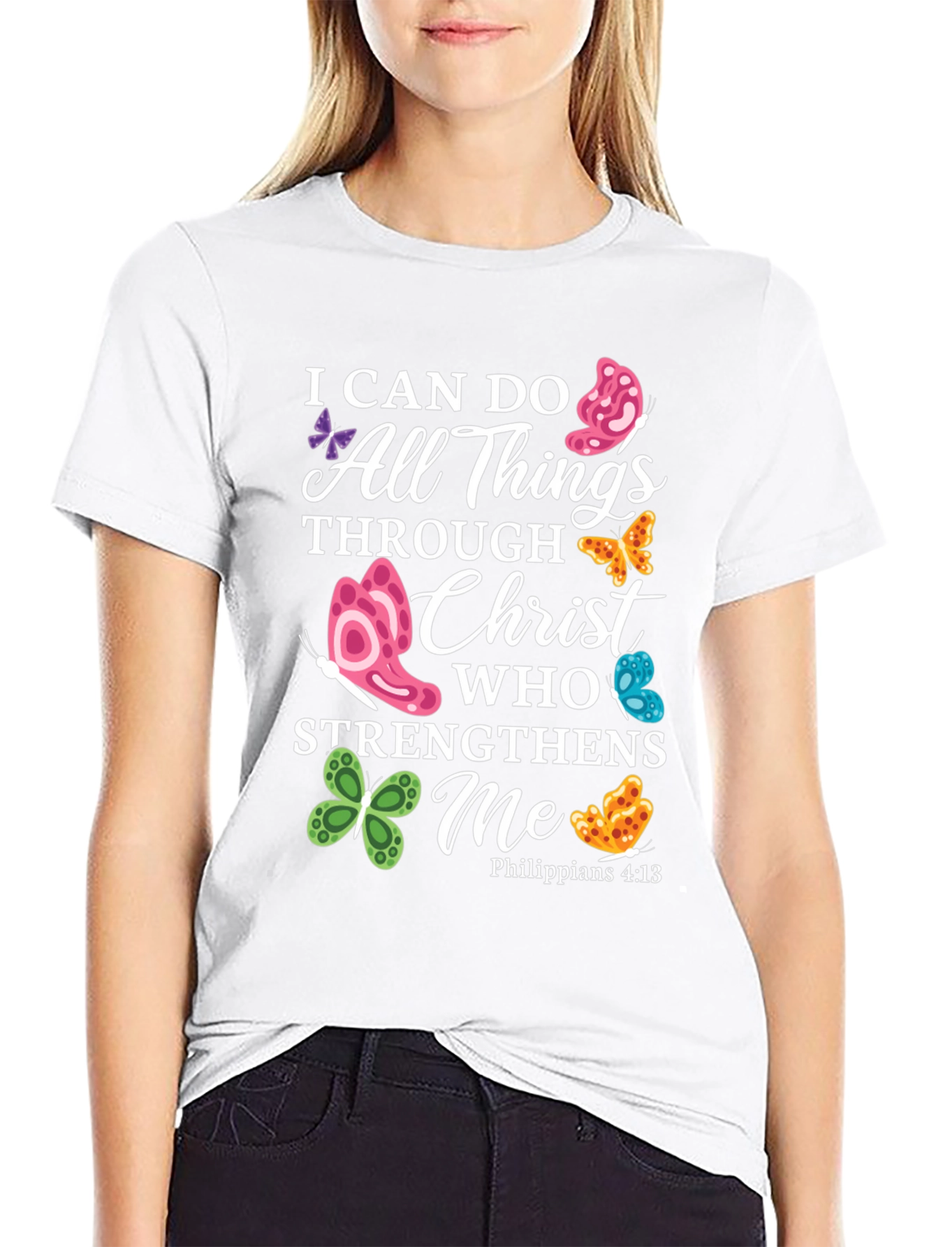 I Can Do All Things Through Christ Butterfly T-Shirt