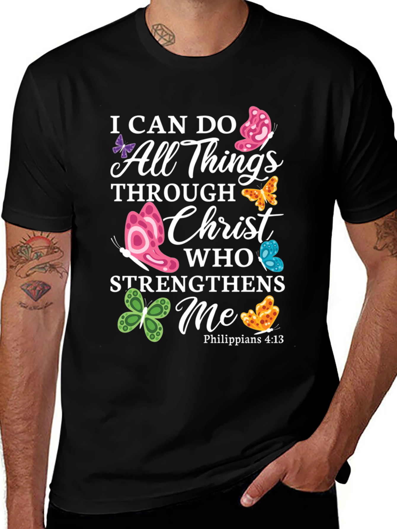 I Can Do All Things Through Christ Butterfly T-Shirt