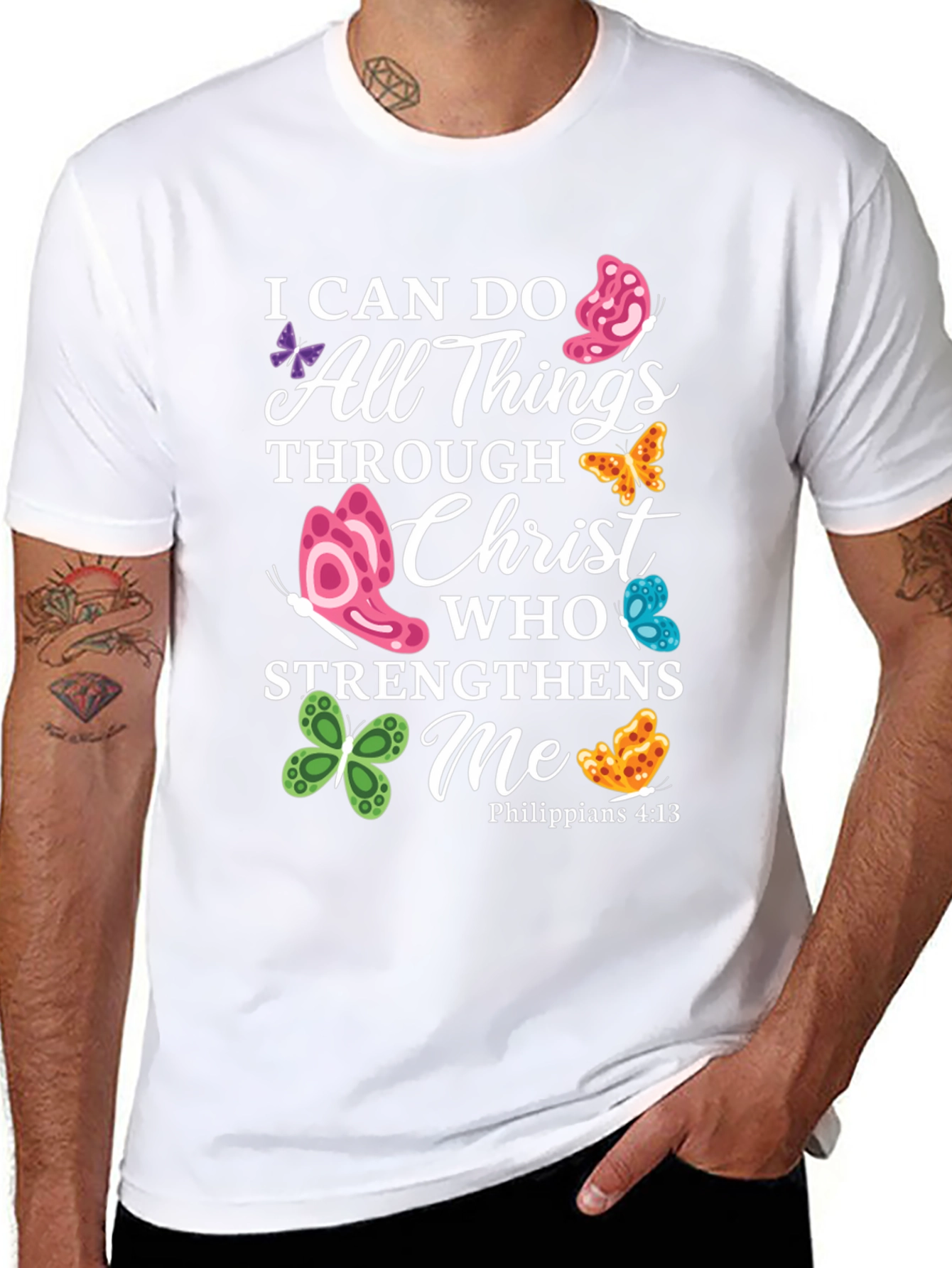 I Can Do All Things Through Christ Butterfly T-Shirt