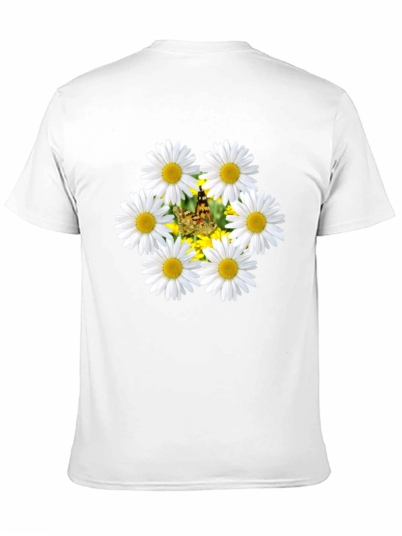 Daisy Butterfly Black T-Shirt
