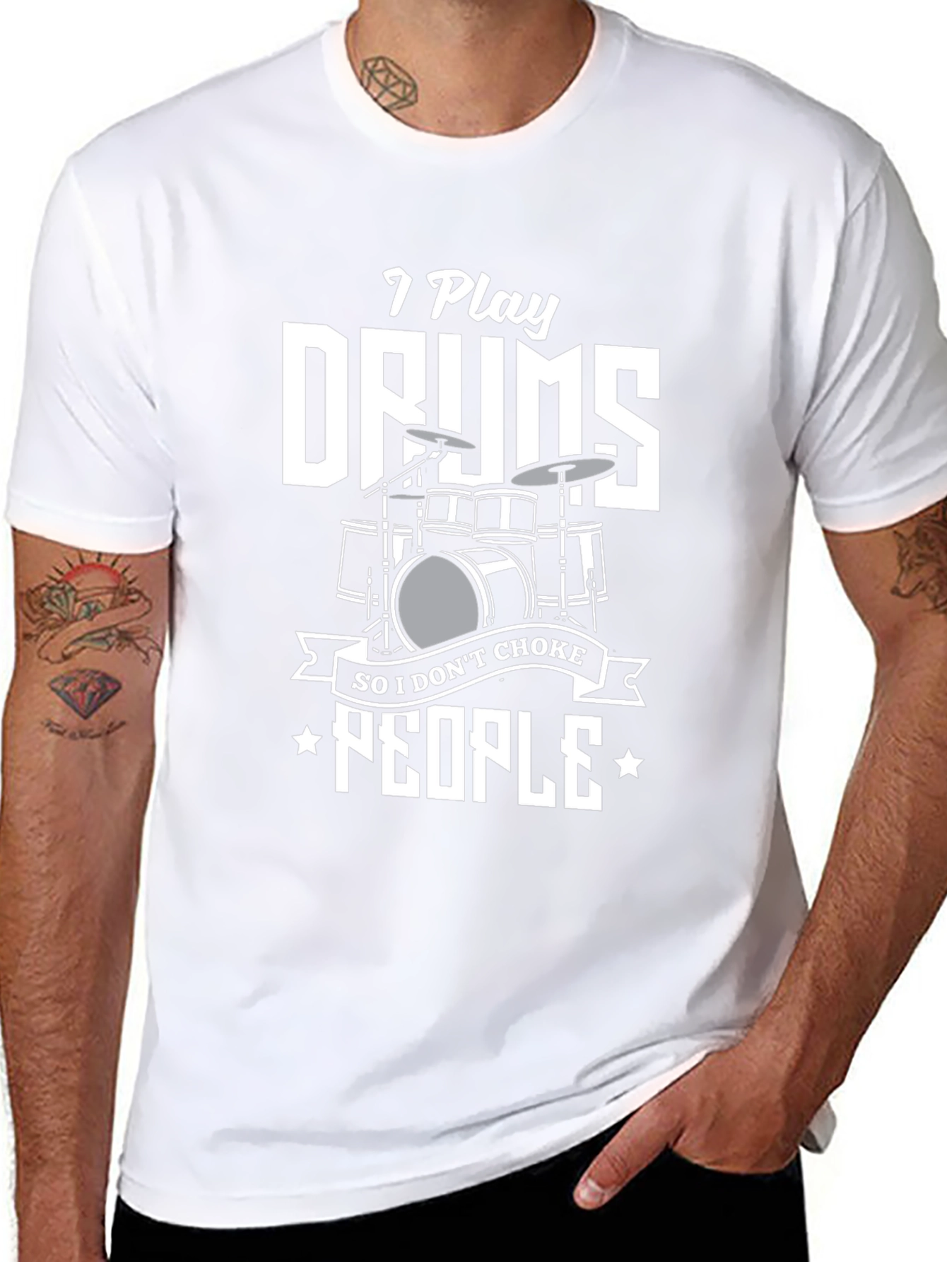 I Play Drums T-Shirt: Funny Musician Tee