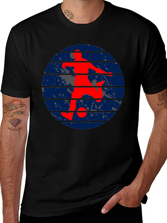 Soccer Player Graphic Tee - Retro Style