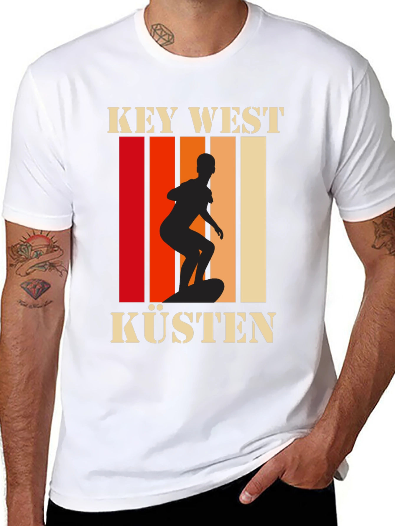 Key West Küsten Surfer Graphic Tee - Unisex