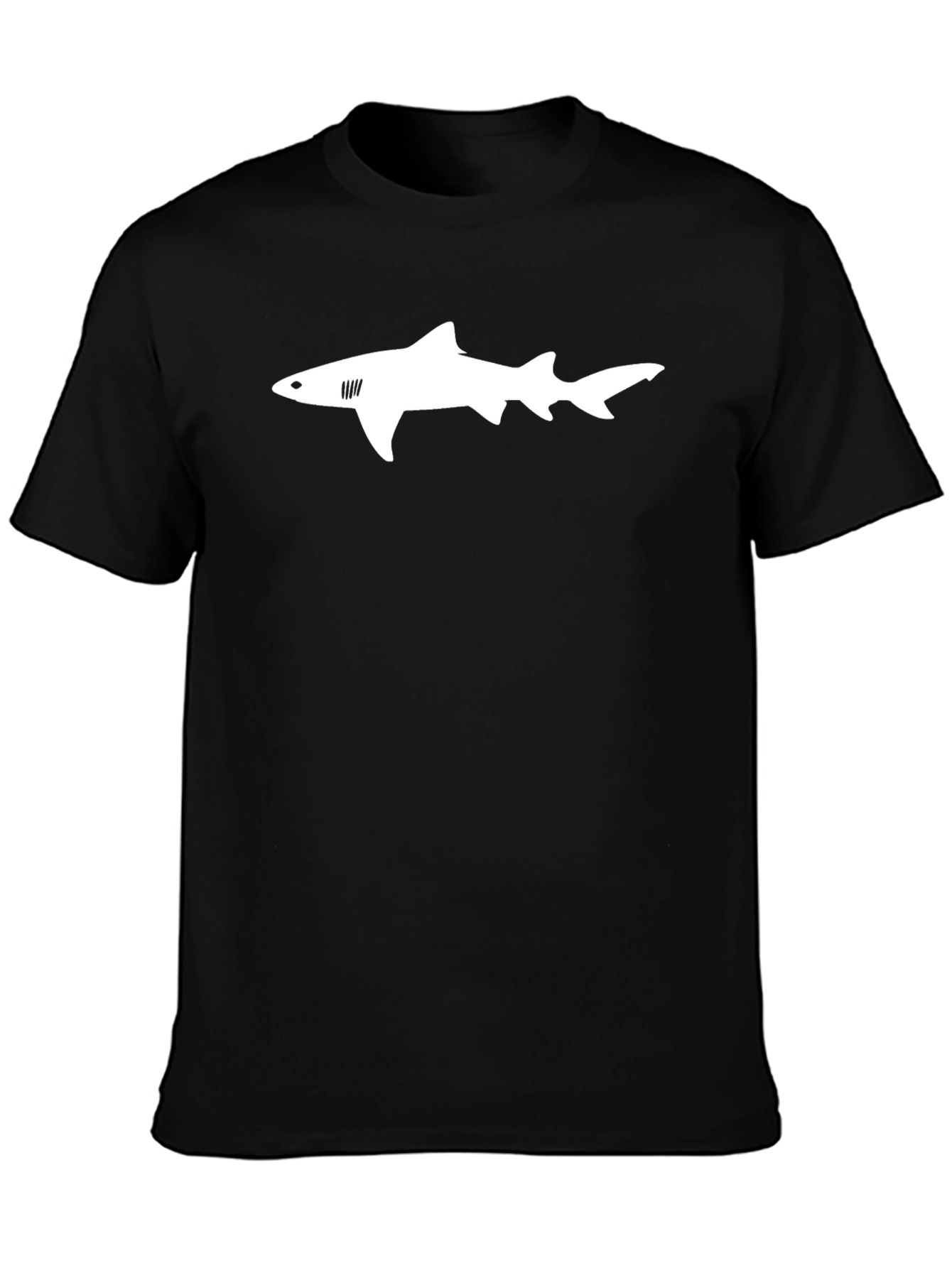 Shark Graphic Tee - Mens Black Cotton T-Shirt