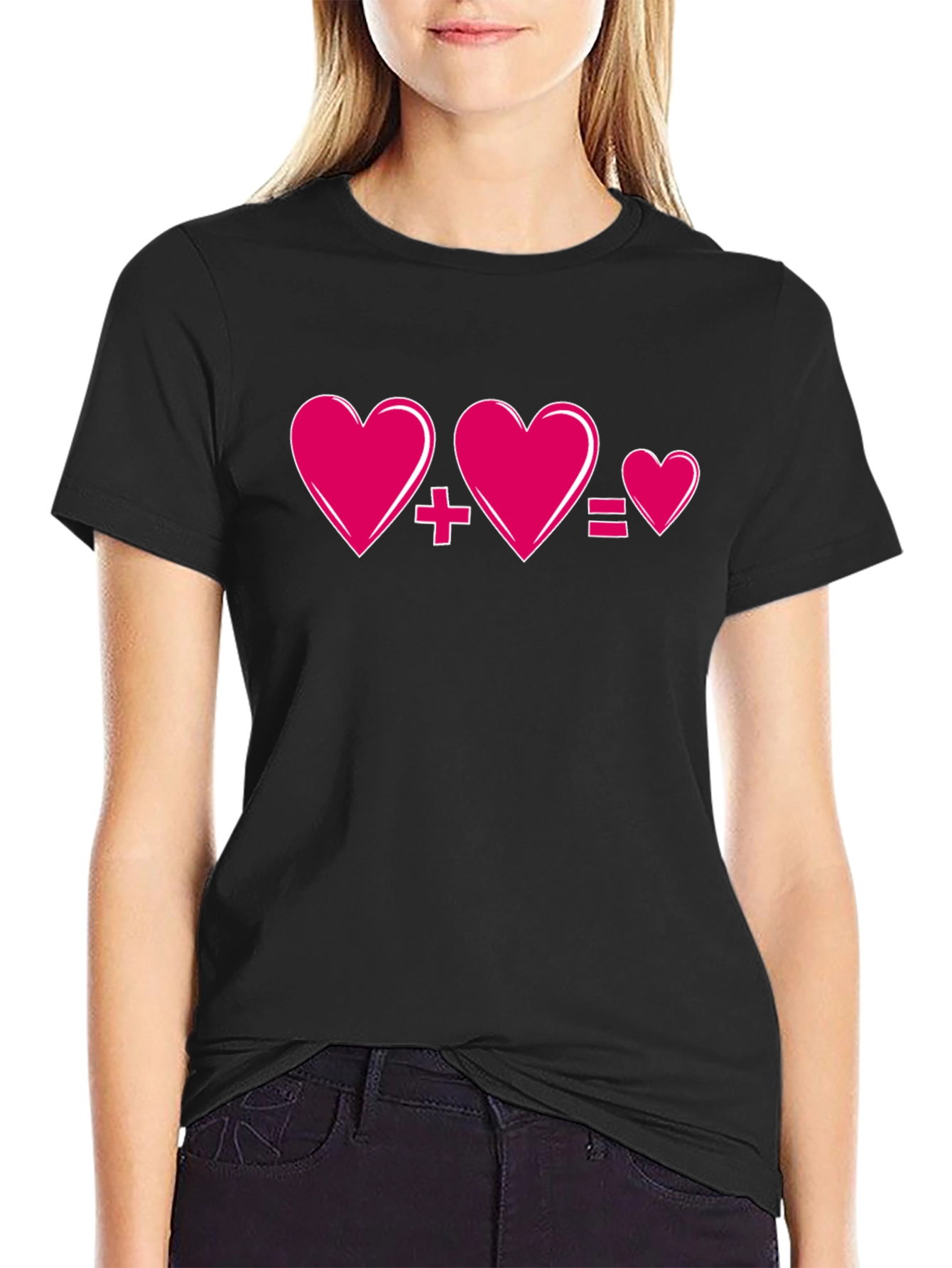 Love Equation T-Shirt - Heart Plus Heart Equals Love
