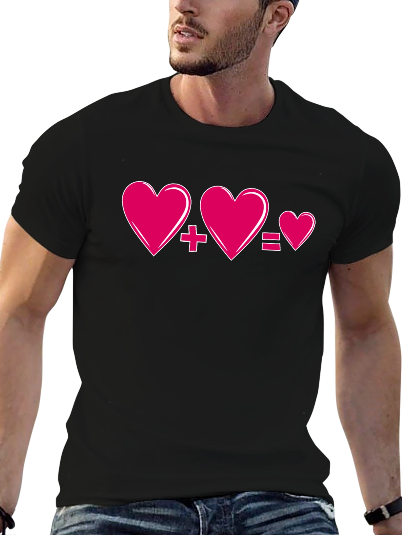 Love Equation T-Shirt - Heart Plus Heart Equals Love