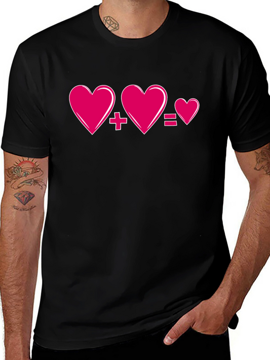 Love Equation T-Shirt - Heart Plus Heart Equals Love