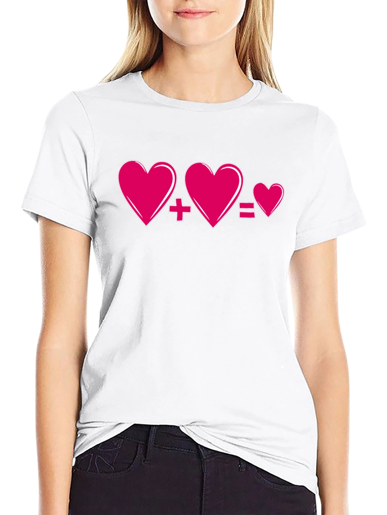 Love Equation T-Shirt - Heart Plus Heart Equals Love