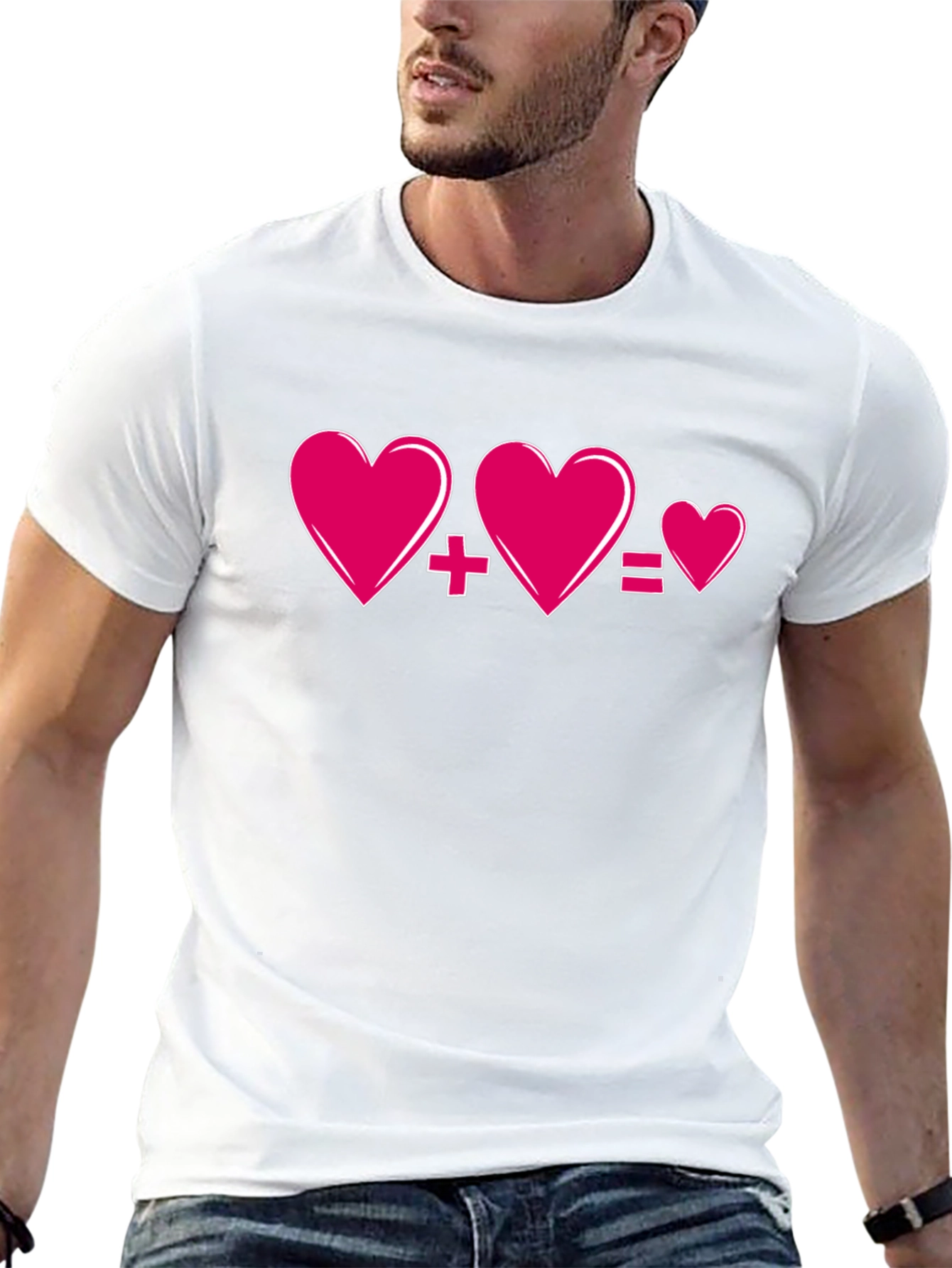 Love Equation T-Shirt - Heart Plus Heart Equals Love